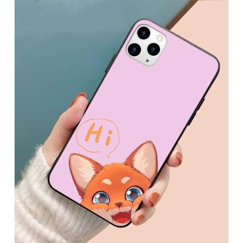 Hi cute dog soft TPU border phone case for iphone 11PRO 11PROMAX 11 X XS XR XSMAX 6 plus 7 7plus 8 8plus cover