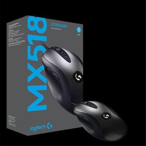 Original Logitech MX518 LEGENDARY Classic Gaming Mouse 16000DPI Programming Mouse Upgraded From MX500/510 For CSGO LOL OW PUGB