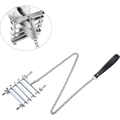 Pain&Pleasure BDSM Finger Handcuff with Leash Fetish Sex Game Roleplay Slave Training Metal Sex Tools 18+ Adult Toy for Couples