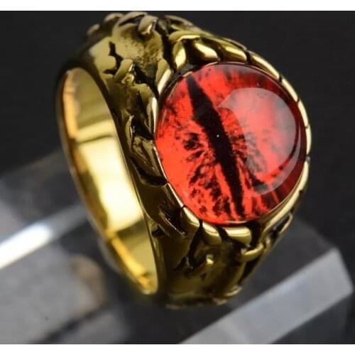 Personality Domineering Magic Eye Metal Ring Trendy Fashion Mens Ring Jewelry