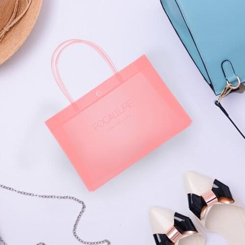 Portable Fashion PVC Handbag Cosmetic Bag Gift Bag Easy To Carry Summer Home Outing Travel Tote Bag Makeup Tools