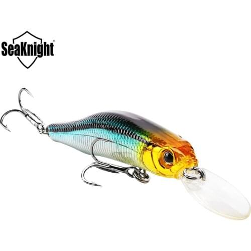SeaKnight SK022 Suspending Minnow Fishing Lure 80mm 9g 0~1.5M Artifical Hard Baits 3D Eyes Wobblers Strong Anti-corrosion Hooks