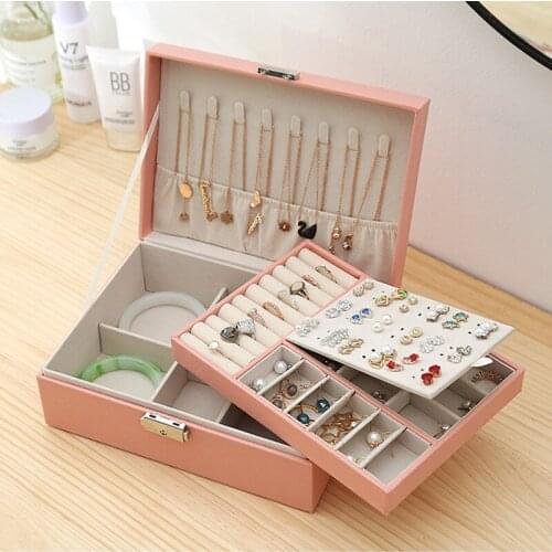 High Quality Jewelry Box Multi Purpose Jewelry Storage Rings Bracelet Earrings Jewelry Organizer Necklaces Holder Gift