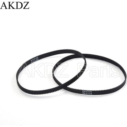 2MGT 2M 2GT Synchronous Timing belt Pitch length 270 width 6mm/9mm Teeth 135 Rubber closed