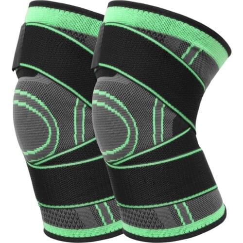 Sports Kneepad Men Pressurized Elastic Knee Pads Support Fitness Gear Basketball Volleyball Brace Protector 1PCS