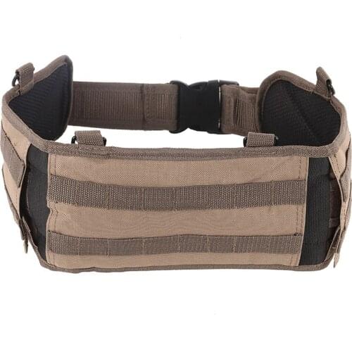 Adults Sport Molle Airsoft Tactical Military Padded With H-shaped Suspender Nylon Waist Supports Belt