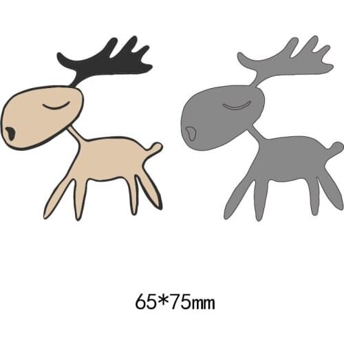 Animal Cute Deer Metal Steel Cutting Dies for Handmade Scrapbooking DIY Animals Paper Card Cute Deer Stamps and Dies 6.5*7.5cm