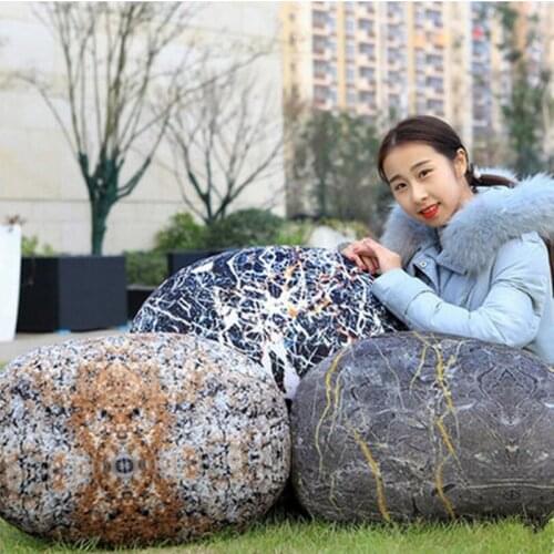 1pcs creative simulation 3D stone pillow cobblestone cushions personality creative plush toys lazy pillow children gifts