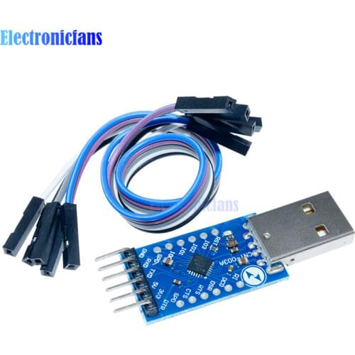 10PCS USB 2.0 to TTL UART 6PIN Module Serial Converter CP2104 STC PRGMR Than CP2102 With Free Dupont Cables