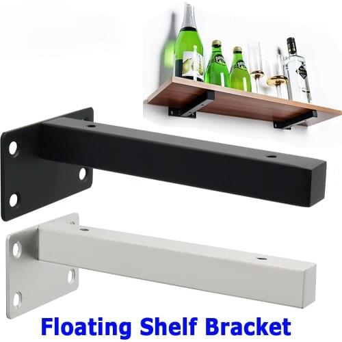 2pcs Floating Shelf Bracket L Shelf Invisible Hidden Heavy Duty Shelf Support 304 Stainless Steel Furniture Hardware 15/20/25cm