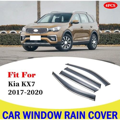Car Styling Awnings Shelters Window Visors Rain Eyebrow Sun Rain Guard Shield Cover For Kia KX7 2017-2020 Car Accessories