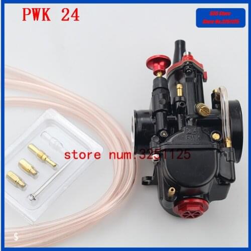 Free shipping 24 mm Carburetor Mikuni PWK 24 Carburetor Motorcycle 4T Engine Part With Power Jet Dirt Bike ATV