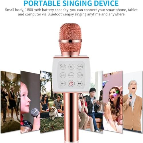Wireless Bluetooth Microphone Aluminum Unidirectional Condenser Microphone For IOS And Android Smartphones Use Anywhere