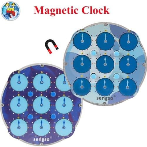 Shengshou Clock Magnetic Puzzle Blue Magnets SengSo Mr.M Magnetic Clock Gift Intelligence Toys For Children Magic Neo Cube