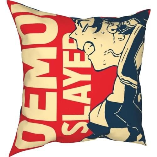 Demon Slayer Kamado Tanjirou Pillowcase Printed Polyester Cushion Cover Decorative Throw Pillow Case Cover Home Zipper 40X40cm