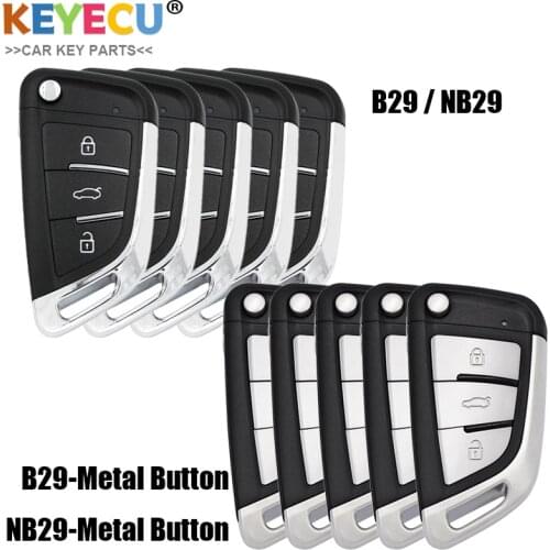 KEYECU 5 Pieces/ Lot, KEYDIY B Series B29 Remote Control Key - 3 Btns - for KD900/ KD900+/ URG200/ KD-X2/ KD MINI Key Programmer