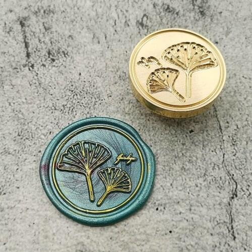 Ginkgo biloba leaf Wax Seal Stamp - Wedding Invitation Sealing Wax Stamp Kits - Custom Seal - Personalized Envelope Wax Seal