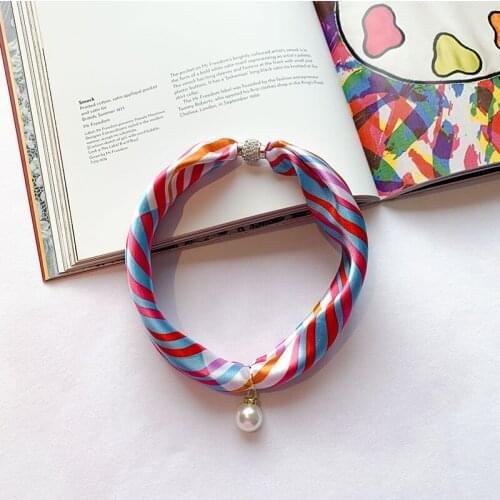 Fashion Love Print Decorative Ribbon Heart Small Scarf Clothing Wild Women Silk Scarf Multifunction Spring Luxury Brand Long