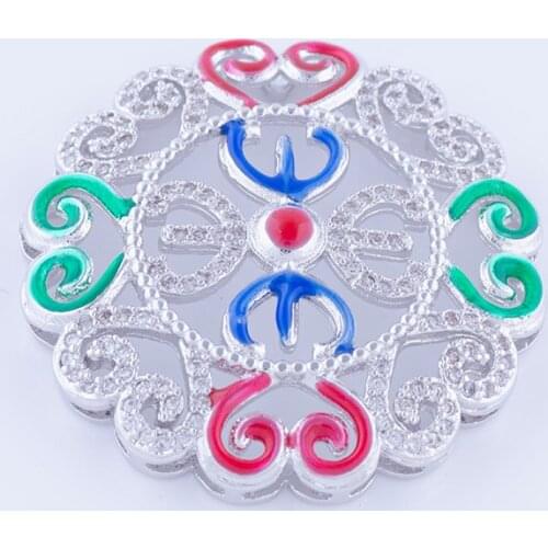 Fashion Jewelry Bijoux Zircon Enamel Flower Charms Connectors For Bracelets & Necklaces Diy Copper Micro Pave Hollow Charms Gift