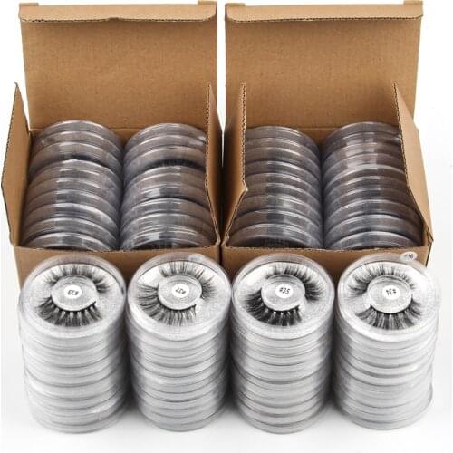 Wholesale eyelashes bulk 4/20/50/100pcs natural long 3d mink lashes fluffy soft false eyelashes hand made fake eye lash