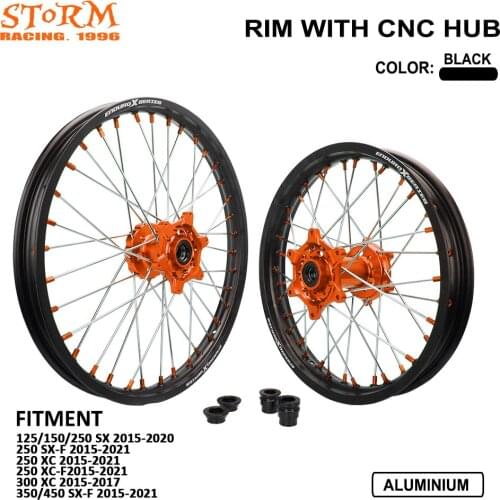 Front Rear Wheels Rims Hubs Spacers For KTM SX 125 150 250 SX250F SXF250 SXF 350 450 XC250 XCF250 XC250 300 SMR 450 2013-2021