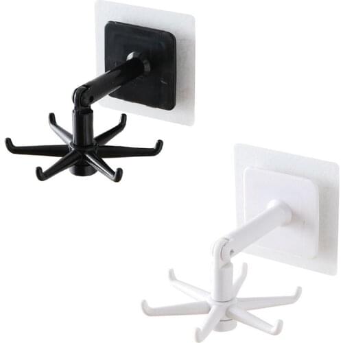 Strong Hook Rack 360 Degrees Hanging Objects Multi-functional Rotating Storage Rack Organizer for Kitchen Bathroom