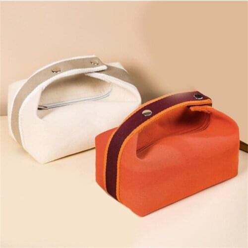 Simple Waterproof Canvas Makeup Pouch Fashion 2021 New Cosmetic Bag Women Makeup Organizer Toiletry Bag Travel Cosmetics Bag