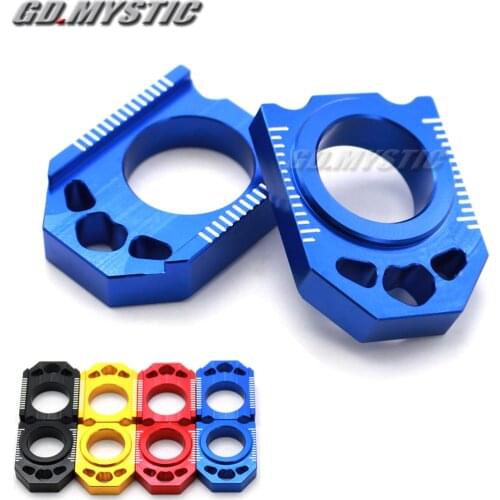 CNC Rear Chain Adjuster Red Axle Block For CR125R CR250R 02-07 CRF250R CRF250X 04-19 CRF450R 02-19 CRF450X 05-19 CRF450RX