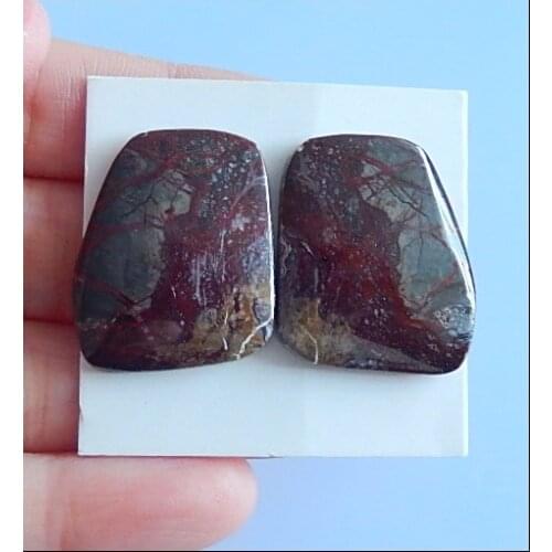 Natural Sugilite fashion earrings Cabochon beads Pair,24x20x4mm,7.94g