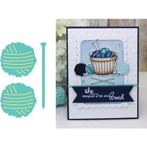 Ball Of Yarn Knit Metal Cutting Dies Stencil for DIY Scrapbook Album Embossing Paper Cards Decoration Crafts Die Cut Template