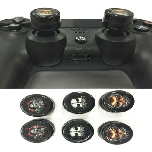 Skull Ghost Jelly Pro Cap 4 For Sony Playstation 4 PS4 Pro Slim Dualshock 4 Controller PS4 Silicone Thumbsticks Joystick Cover