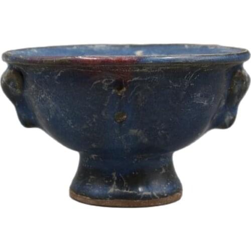 Songjun Kiln Spotted Coloured Gaozu Yangtou Bowl Home Decoration Porcelain Collection Handmade Porcelain