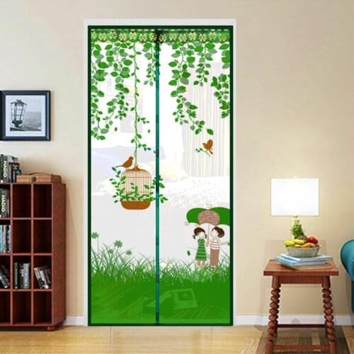 Modern and simple umbrella bird cage Summer soft gauze mosquito-proof door curtain encrypted screen window screen 90x210cm