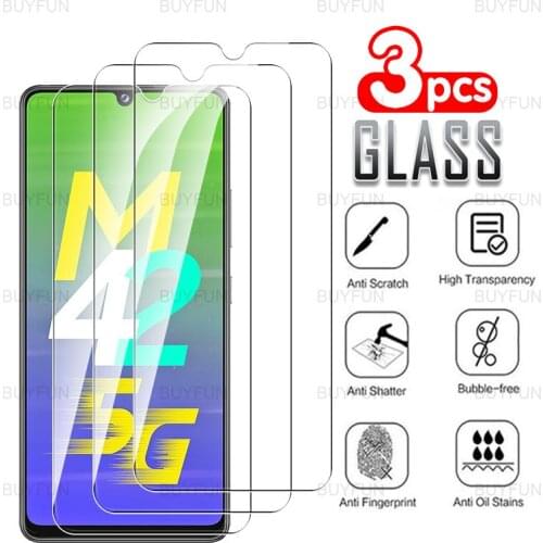 Glass For Samsung Galaxy M42 5G 3pcs front tempered glass for samsung m42 m 42 6.6 inch Scratch Resistant Screen Protector Film