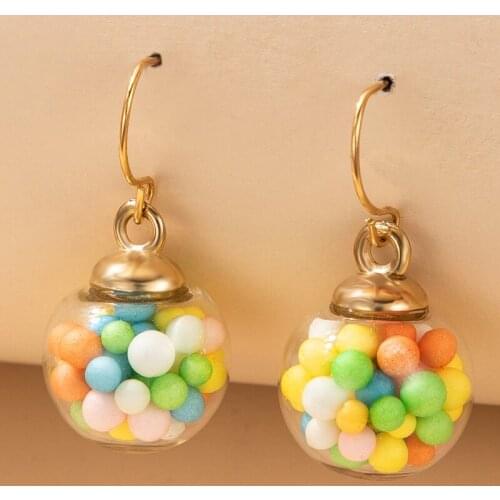Tocona Lovely Candy Bottle Dangle Drop Earrings for Women Charming Colorful Geometric Party Jewelry Gift Whoelsae 16892