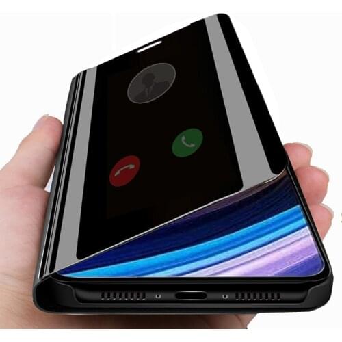 Smart Mirror Flip Phone Case For Xiaomi Poco X3 Pro poco x3 pro poco x3pro Pocco X3 Pro phone magnetic stand book coque