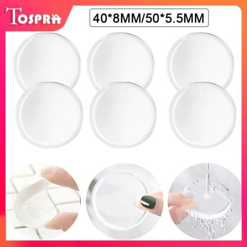 1/6pcs Transparent Soft Silicone Wall Protector Door Handle Bumper Protective Plug Non-slip Self-adhesive Round Doors Muffler
