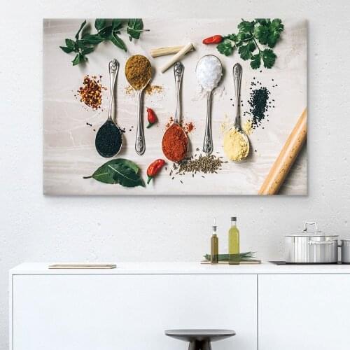 1 Pieces Condiment Side Dishes Poster Prints Modular Wall Art Picture For Kitchen Room Modern Home Decoration Canvas Painting