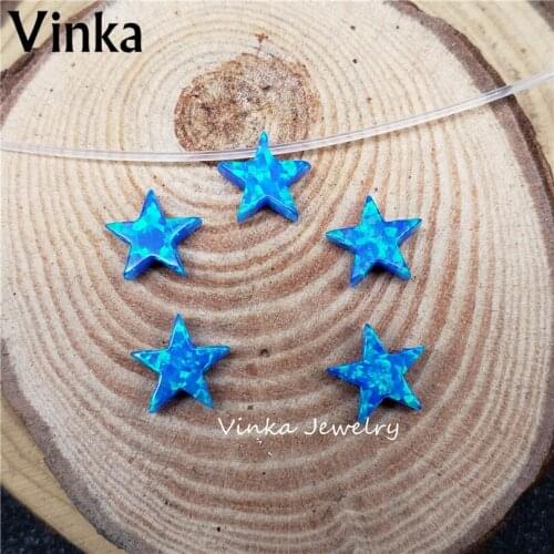 10pcs Wholesale New popular synthetic opal stone beads with 10mm op05 blue opal star shape pendant