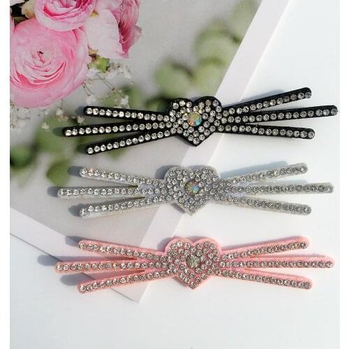 15 pcs 3color Rhinestone Cute cat whiskers Applique For DIY Clothes Patch Hat Shoes Headwear Hair Clips Decoration