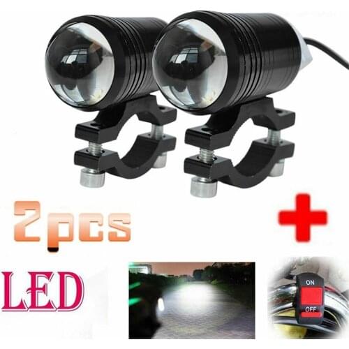 2PCS LED Motorcycle Headlight Angel Eye Devil Eye 1000LM Moto Spotlight U1 LED Driving Fog Spot Head Light Decorative Lamp
