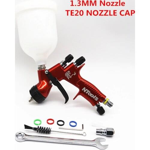 2021GTI With Adapter PPS Tank 1.3/1.8mm Nozzle Air Spray Gun With Quick-Connect Wash-Free Tank Paint Mixing Cup Paint Sprayer