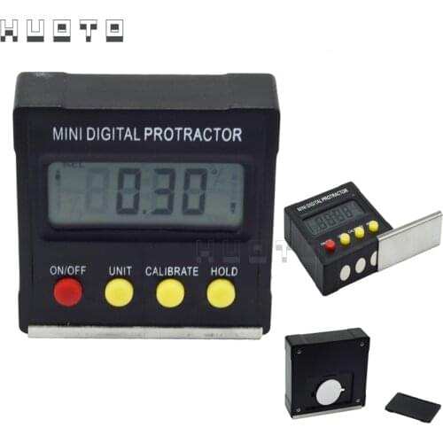 360 Degree Mini Digital Protractor Electronic Inclinometer digital angle finder Level Box with Magnetic Base Measuring Tools