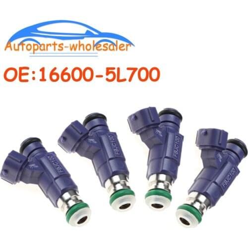 4 Pcs/lot New Auto accessorie Fuel injector 16600-5L700 166005L700 FBJC100 For Nissan for In-finity 2.0 3.0 3.5 V6 Fuel Nozzle