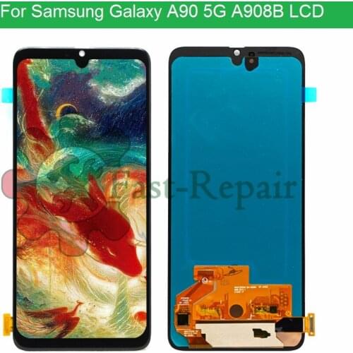 6.7Super Amoled A90 Lcd for Samsung Galaxy A90 A908 Lcd Display Touch Screen Digitizer Assesmbly For Samsung A90 5G Lcd Screens