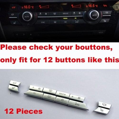 AU05 -Car A/C Heater Button Key Caps Switch Button Cover Adjust Button Air Volume Switch For-BMW 5 6 7 X3 X4 X5 X6 Series