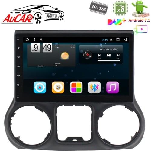 Android 7.1 10.1 inch Car DVD Player for Jeep Wrangler 2011 -2014 HD Bluetooth GPS Radio WIFI 4G Stereo IPS