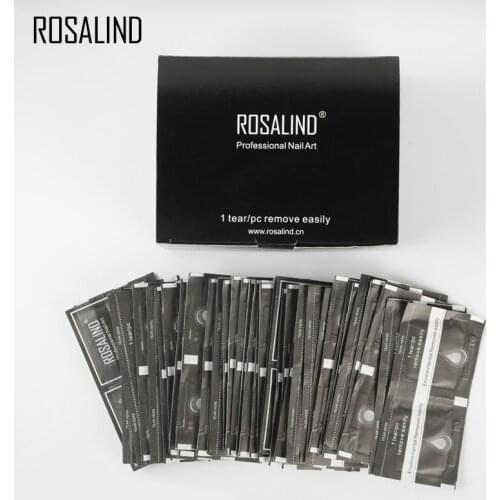 ROSALIND Nail Polish Remover Gel Lint-Free Wipes 100% Cotton Cleaner Nail UV Gel Manicure Bath Soak Off Nail Easy Care Cleaner