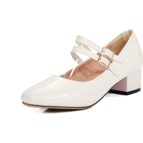 Big SizeFashion simple double thin belt single shoes ladies high heels women shoes woman pumps