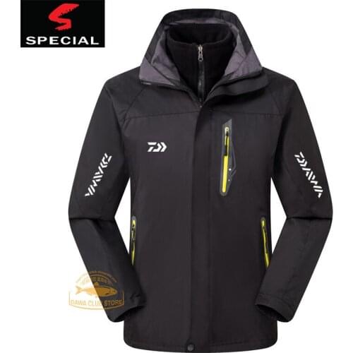 Daiwa Winter Mens Outdoor Fishing Soft Shell Two-piece Blazer Waterproof, Warm, Wear-resistant and Windproof Outdoor Blazer
